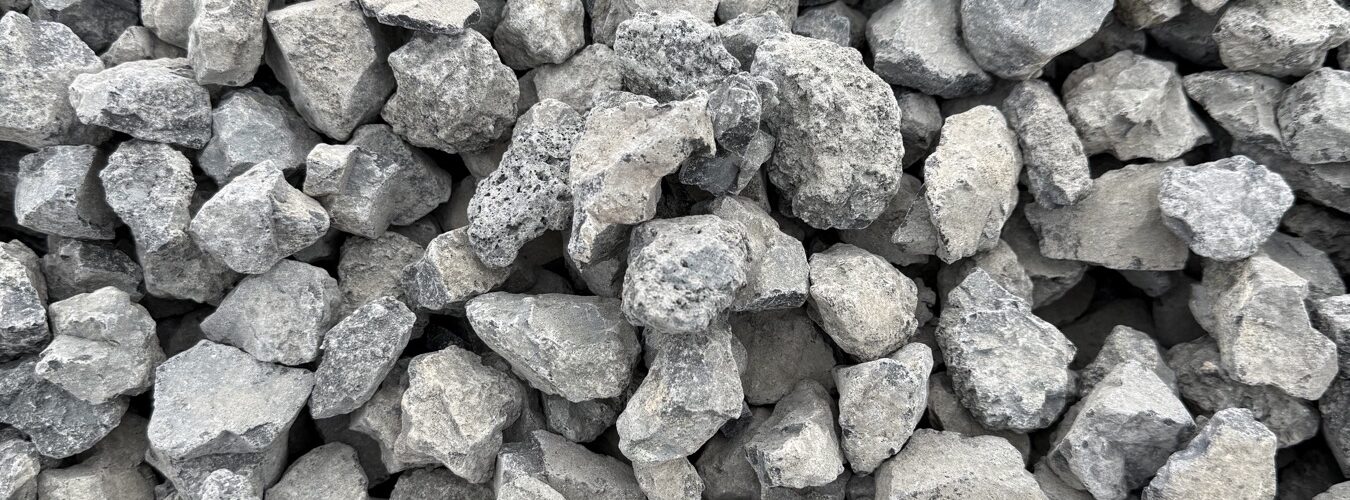 1 1/2-inch clean construction rock