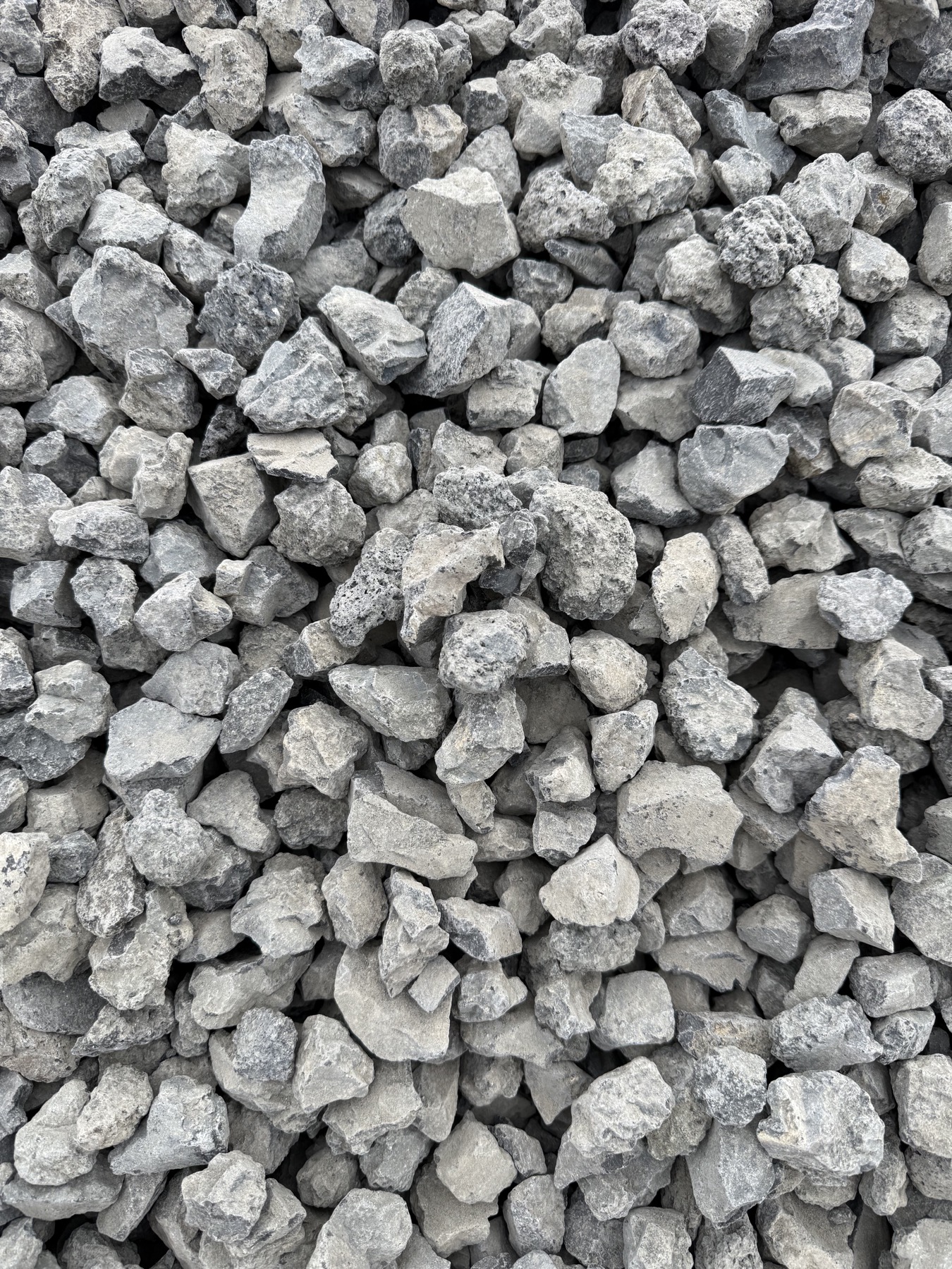 1 1/2-inch clean construction rock