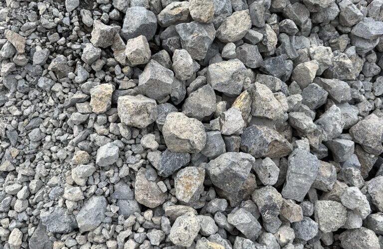 4-inch minus crushed construction rock