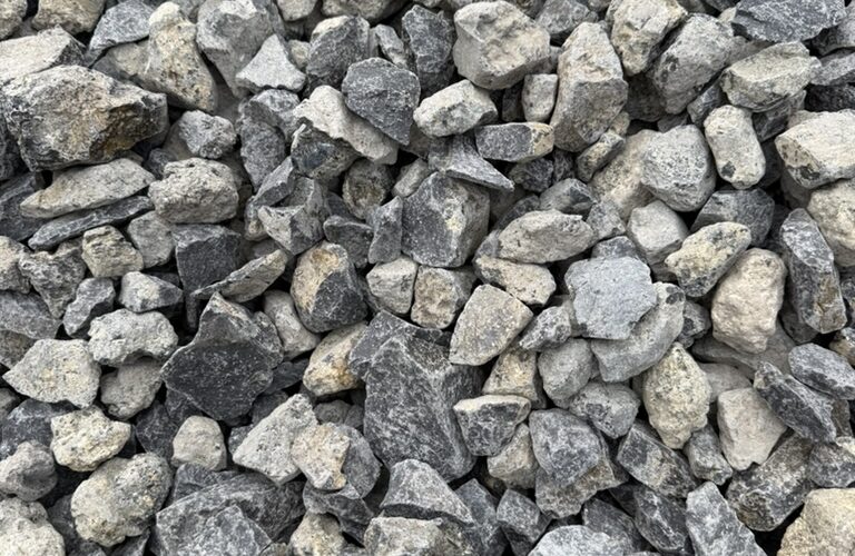 2 1/2-inch clean construction rock