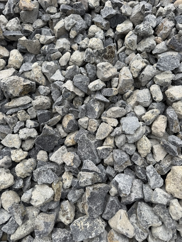 2 1/2-inch clean construction rock